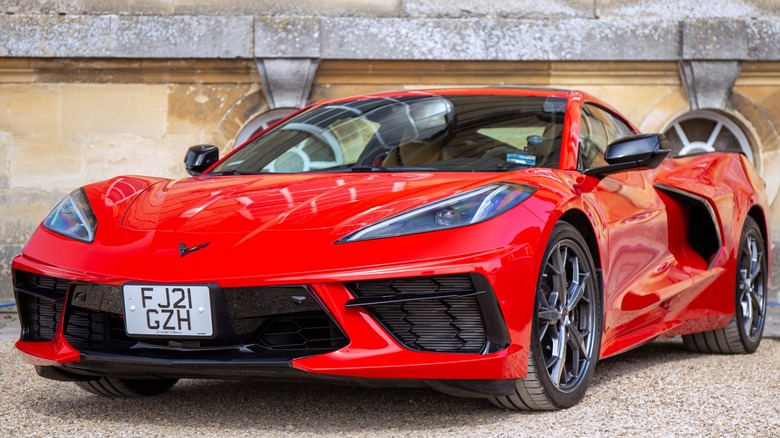 Red C8 Corvette