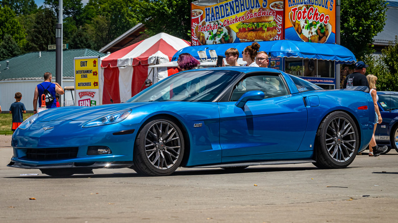 2009 blue Chevrolet Corvette ZR1
