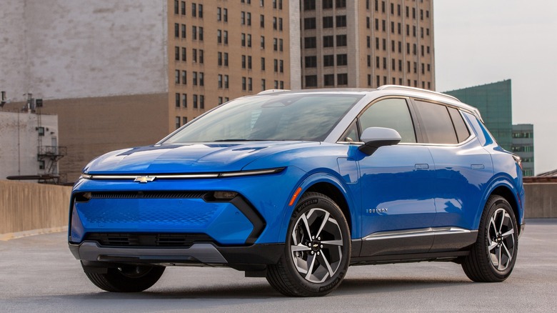 2026 Chevrolet Equinox EV Shown In Riptide Blue Metallic With Summit White Roof