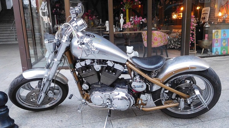 The Harley Davidson hardtail frame