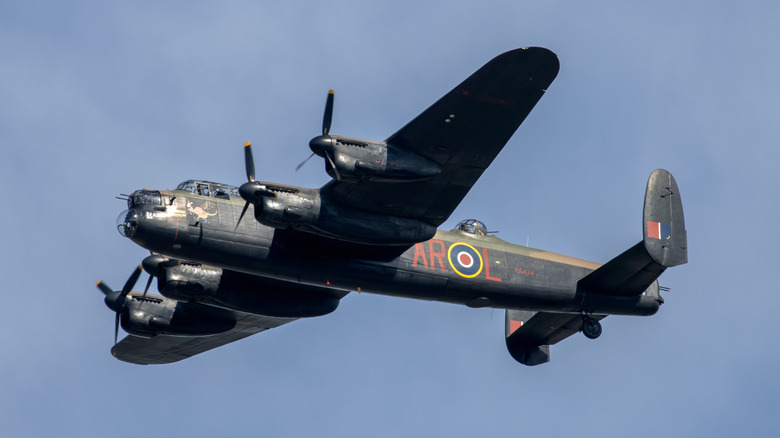 Avro Lancaster bomber in flight