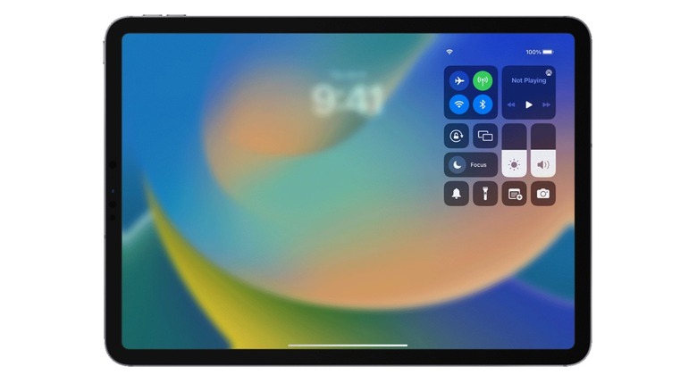 accessing control center on ipad