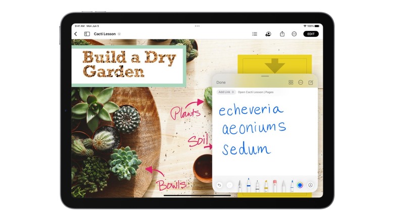 quick note feature on ipad