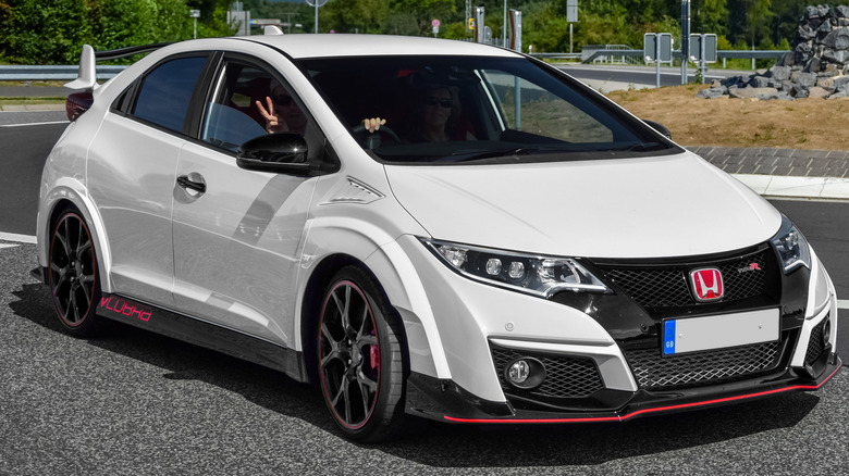 White Honda Civic Type 4