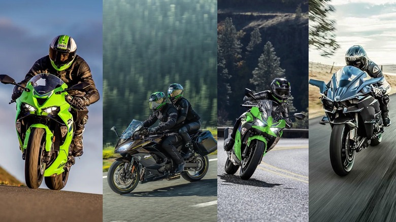 Various Kawasaki Ninja Motorcycles