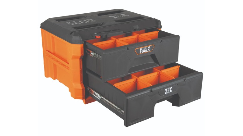 Klein Tool's Two Drawer Toolbox with both drawers opened