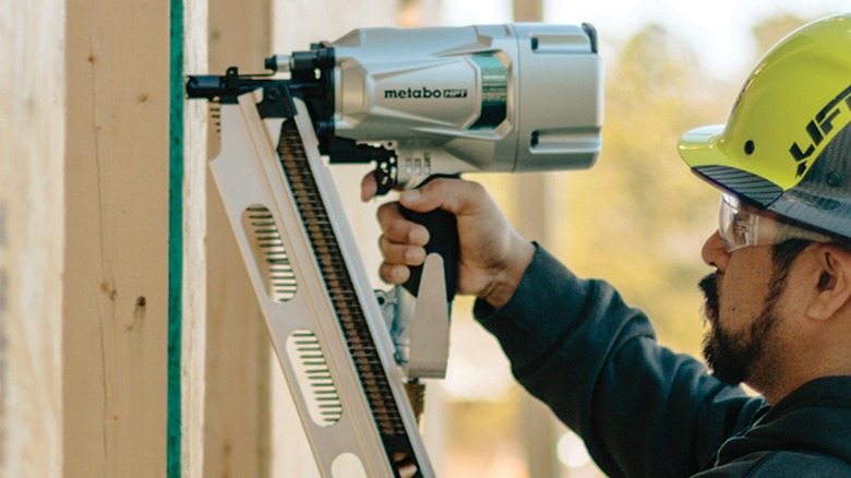 using Metabo HPT finish nailer