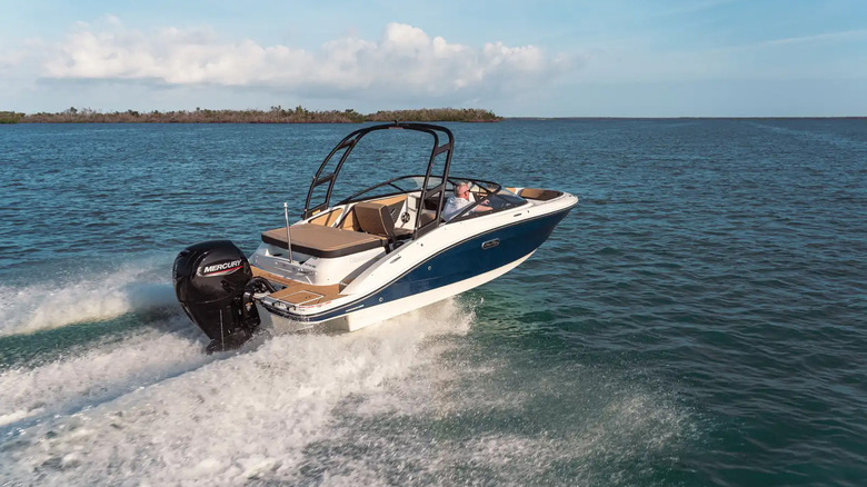 A Sea Ray SPX 190 on the open water