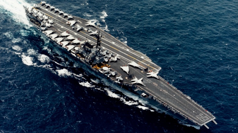 The USS Forrestal underway at sea