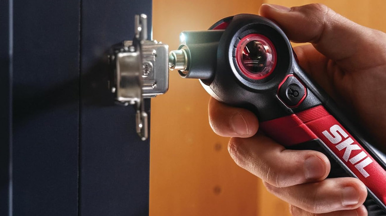 The Skil Twist 2.0 pivoting head power screwdriver.