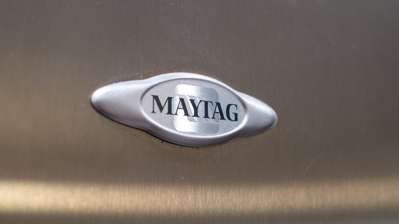 Maytag logo on appliance