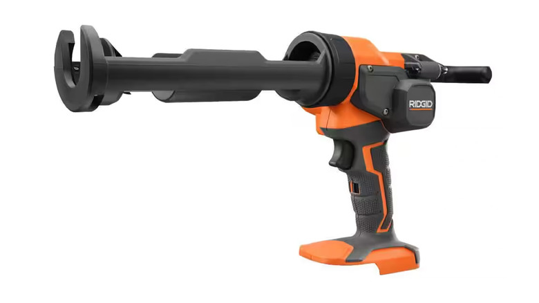 A Ridgid brand electric caulk gun stock image