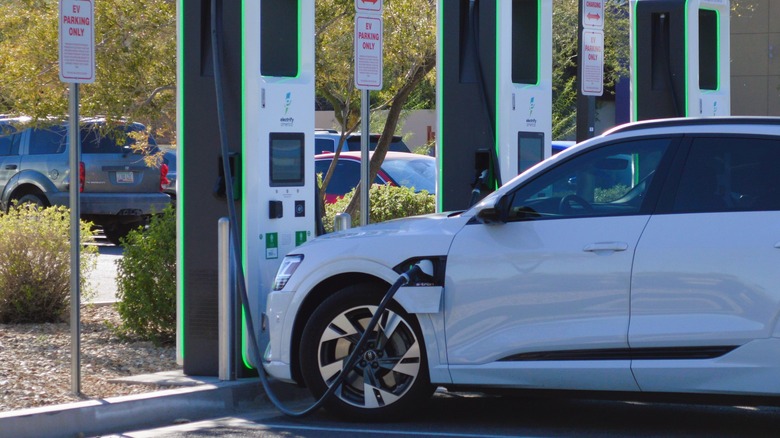 EV charging at electrify america station