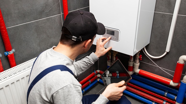 Adjusting a water heater