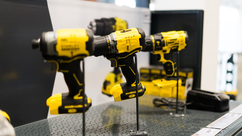 Dewalt tools on display
