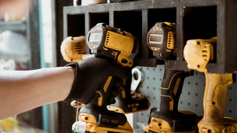 grabbing an impact driver