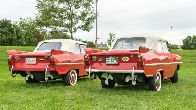 two red Amphicars