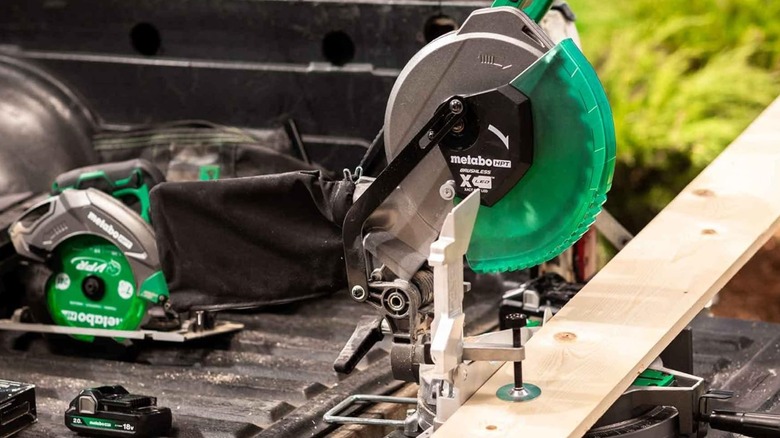 Metabo HPT miter saw in action