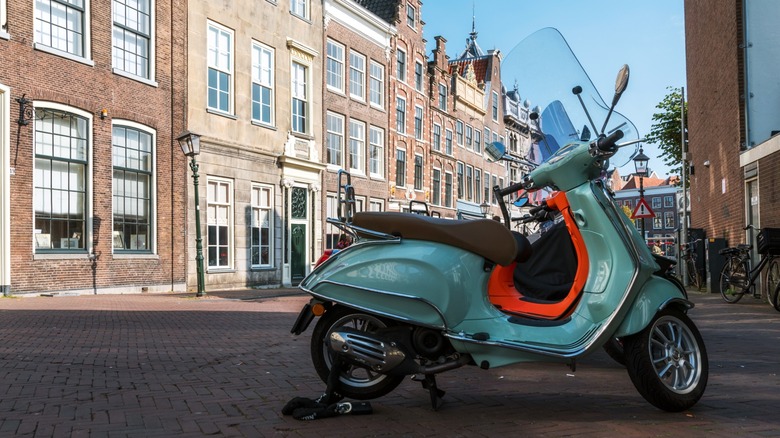 Vespa on street in Holland
