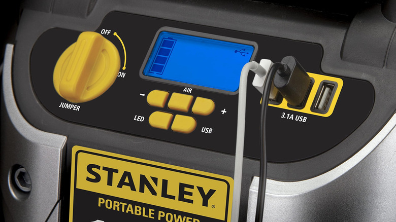 Closeup of Stanely portable power station