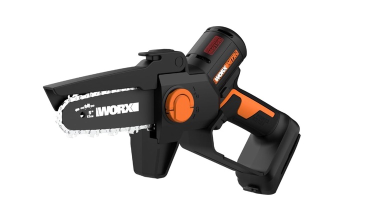 A very small pruning chainsaw by Worx