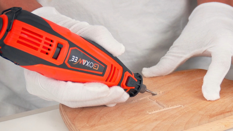 Goxawee Mini Cordless Rotary Tool in use