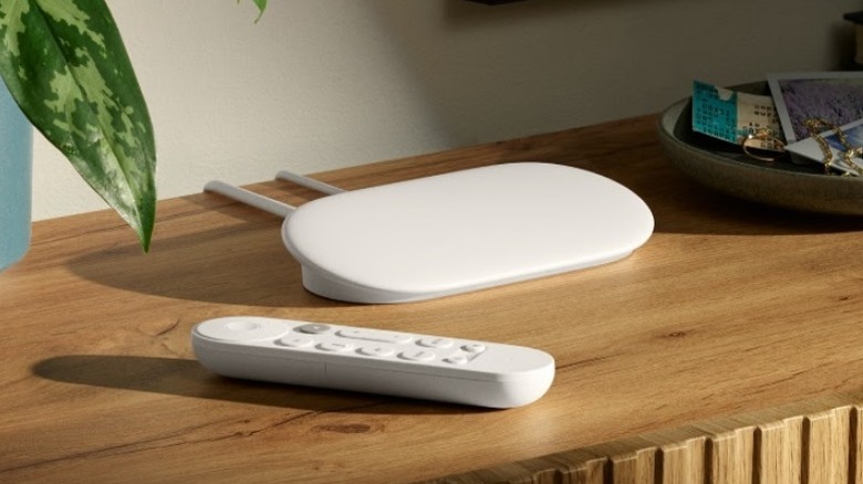 Google TV Streamer 4k on table