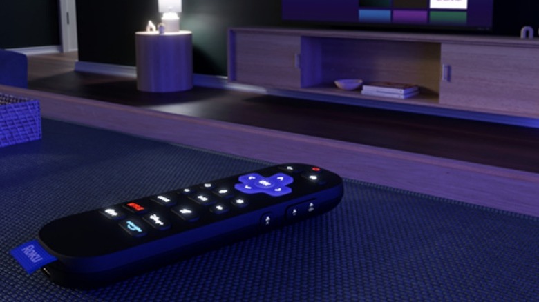 Roku remote on table