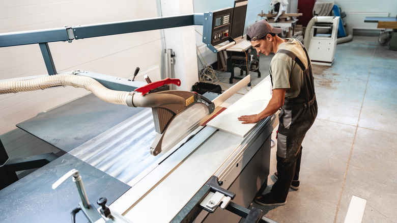 cutting sheet lumber with commercial table saw