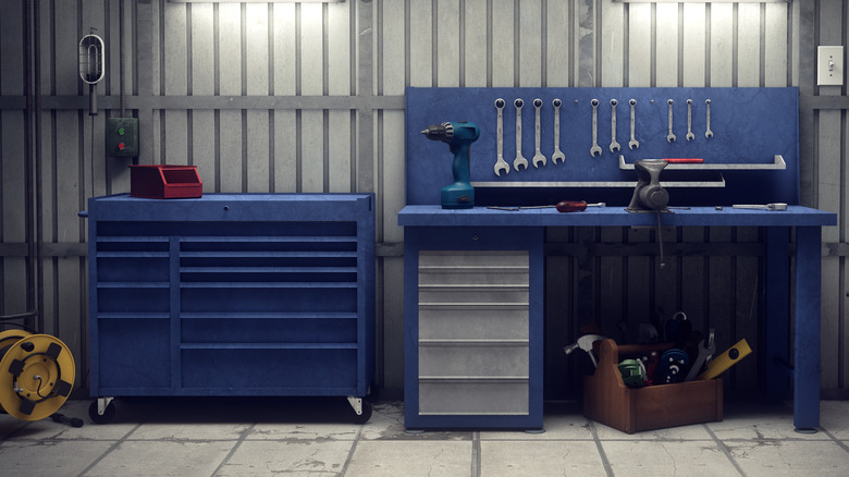 Tool chests in garage