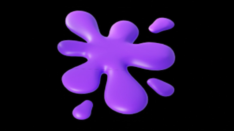 purple splatter icon on iOS 18