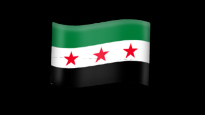 Updated Syrian flag icon on iOS 18