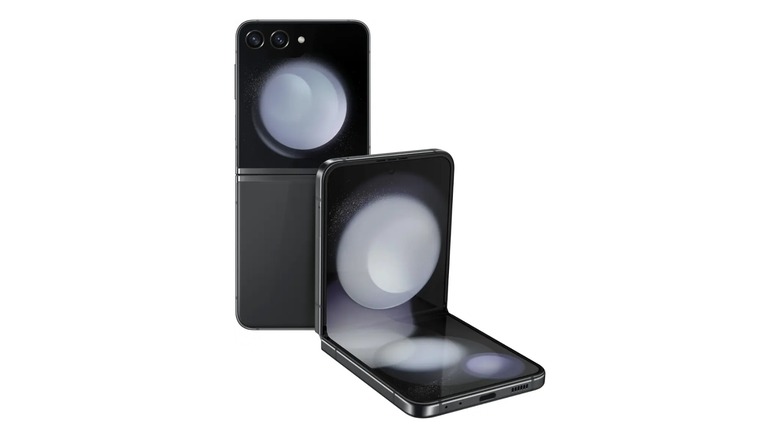 Samsung Galaxy Z Flip5 smartphone on display