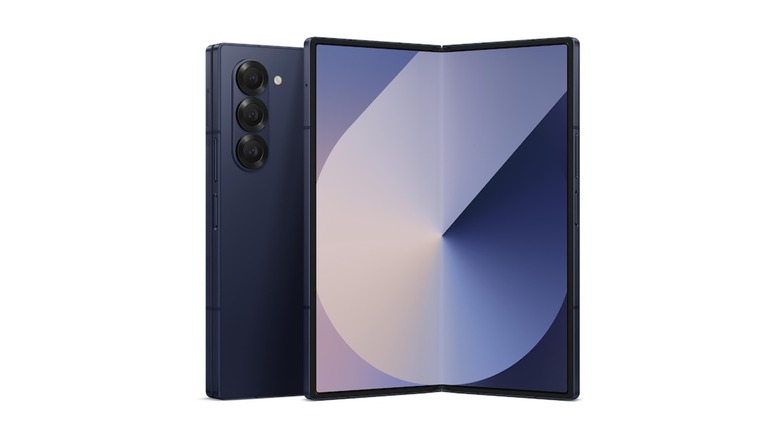 Samsung Galaxy Z Fold6 smartphone on display