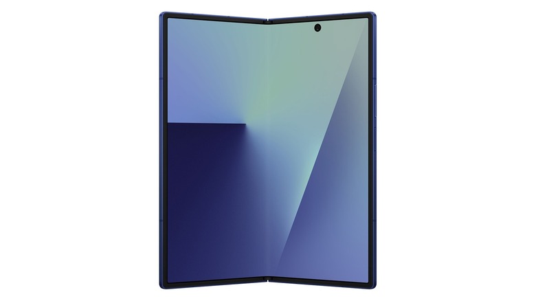 Samsung Galaxy Z Fold7 smartphone on display