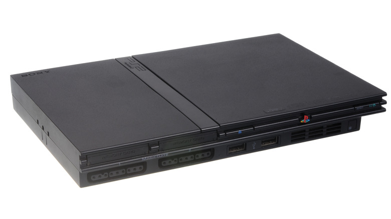 The PlayStation 2 console on a white background