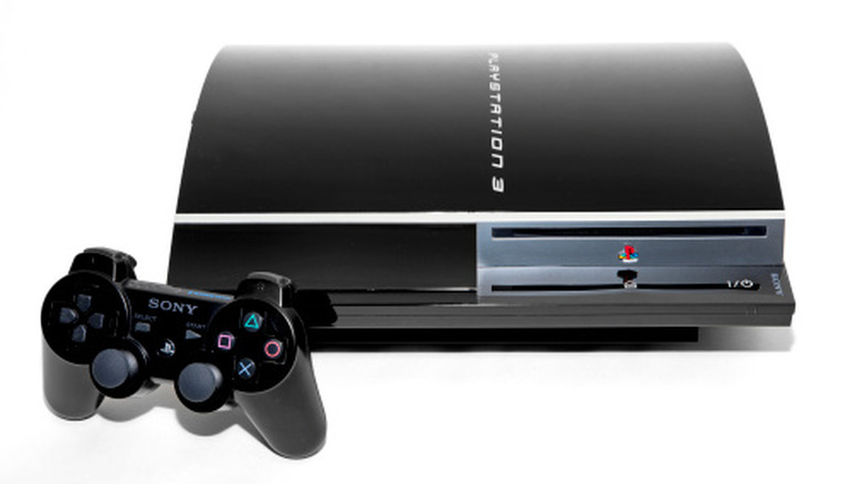The PlayStation 3 console and controller on a white background