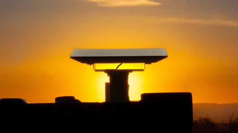 Enterprise dish mounted on roof