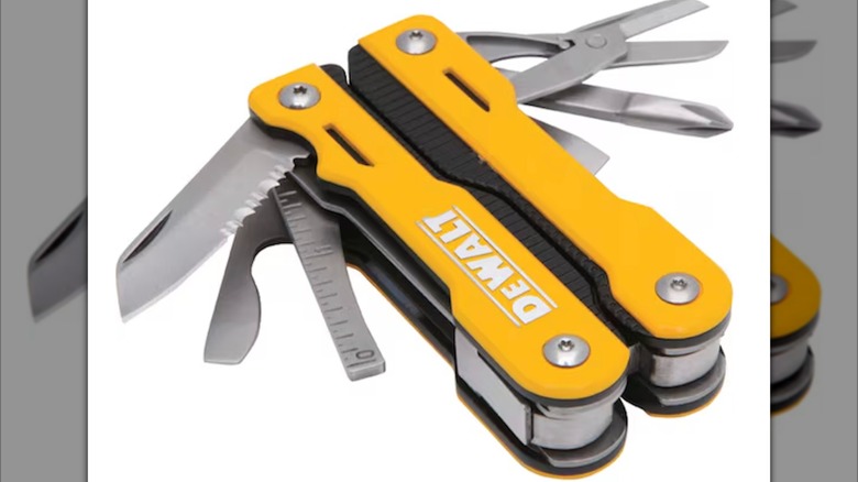 DeWalt MT16 with implements displayed