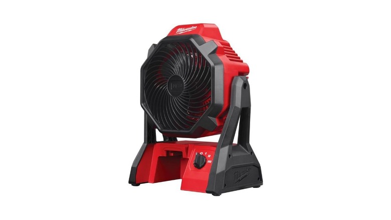 The M18 Jobsite Fan on a white background.