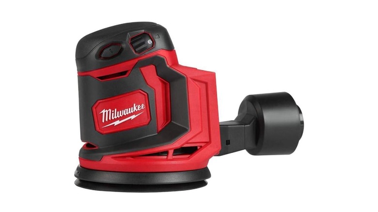 The M18 Random Orbit Sander on a white background.
