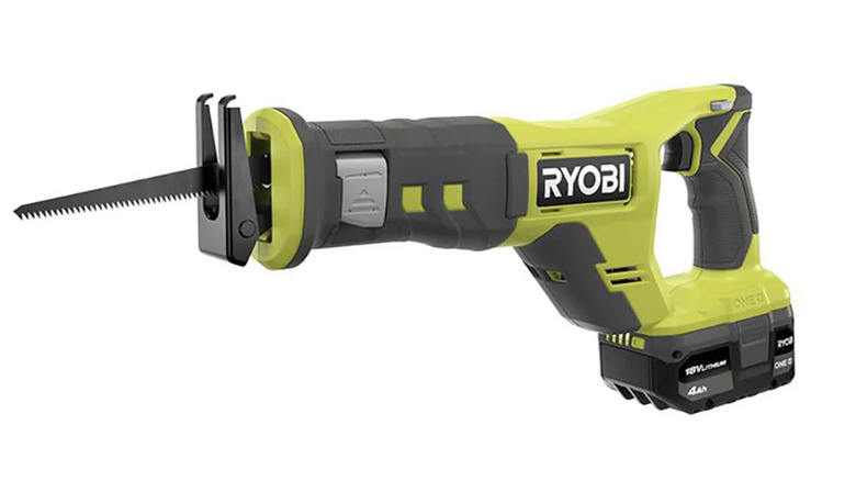 A stock image of a Ryobi reciprocating saw
