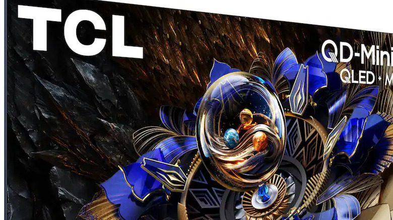 A TCL television with NextGenTV built in showing an abstract image.