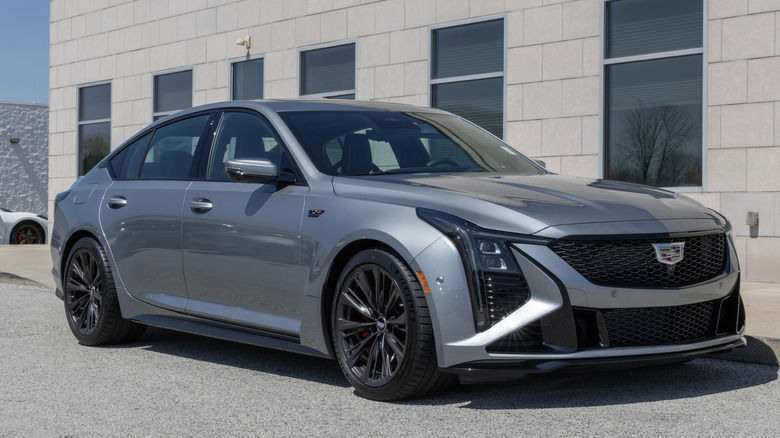 Cadillac CT5-V Blackwing parked in front of building