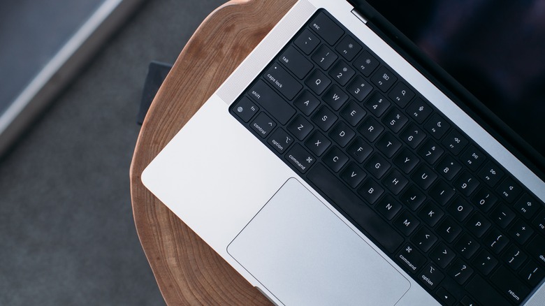 Macbook on table