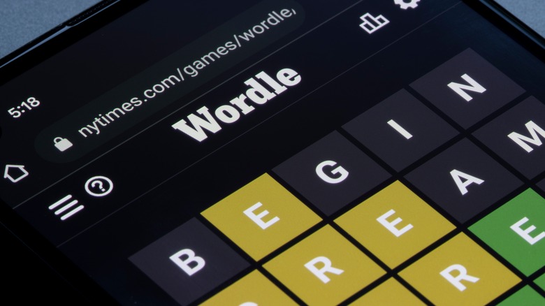 Wordle puzzle on a smartphone