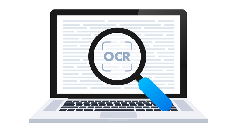 computer with the word OCR