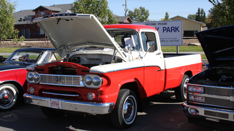1954 red white Dodge C truck