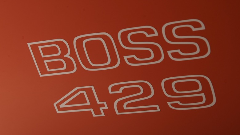 Boss 429 decal on Grabber Orange background