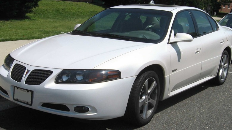 Pontiac Bonneville GXP in street.